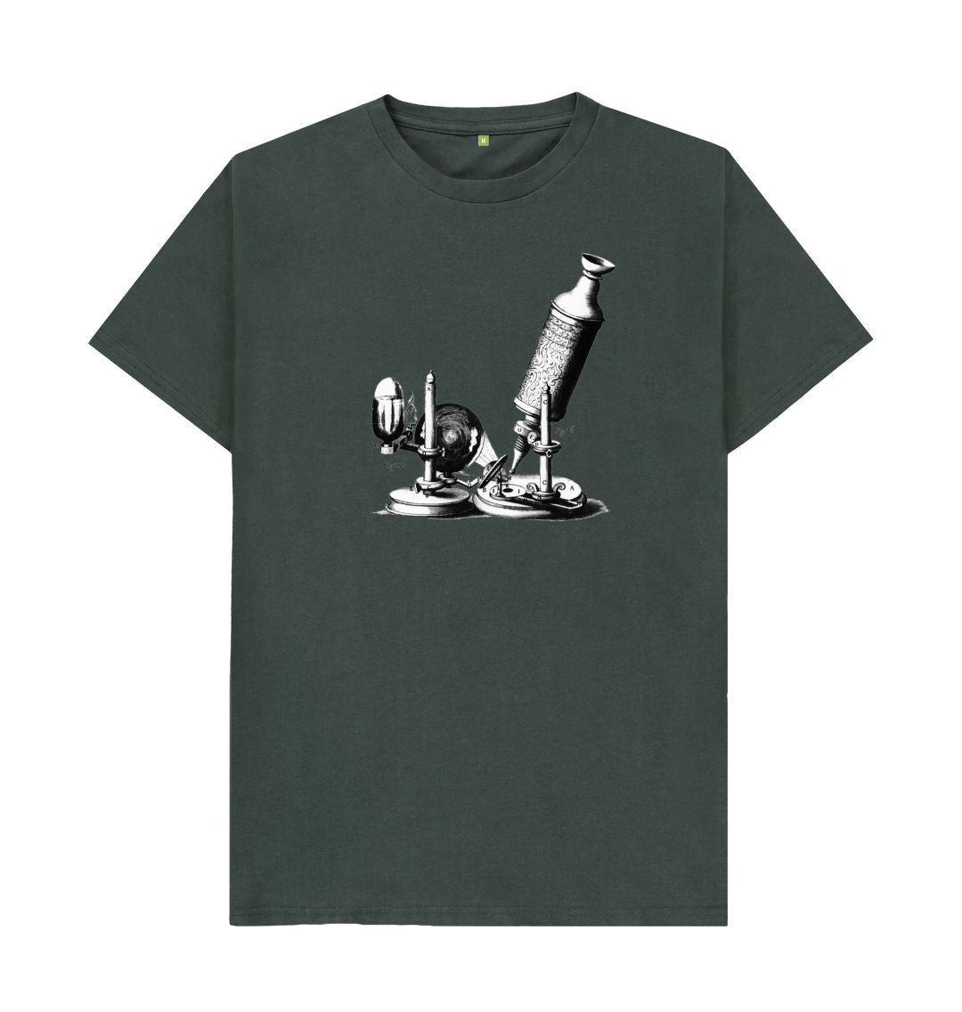 Dark Grey Robert Hooke Microscope Tshirt