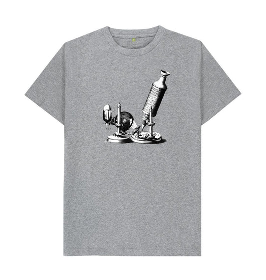 Athletic Grey Robert Hooke Microscope Tshirt