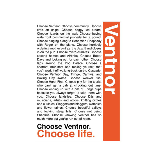 White \"Choose Ventnor\" Postcard (A6 size)