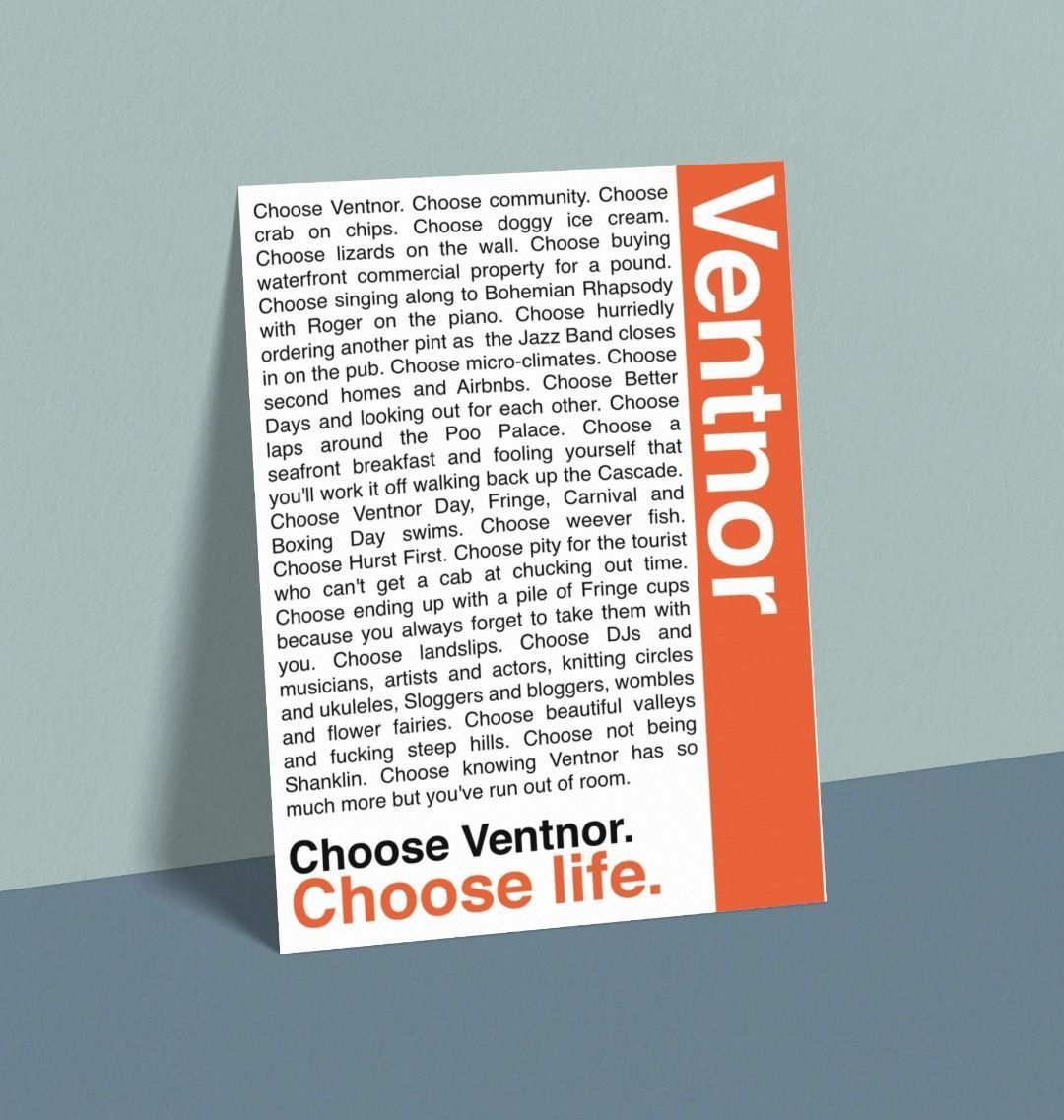 "Choose Ventnor" Postcard (A6 size)