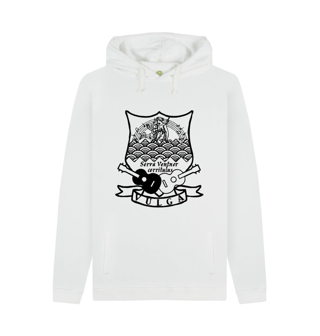 White VULGA Hoodie (Black logo)