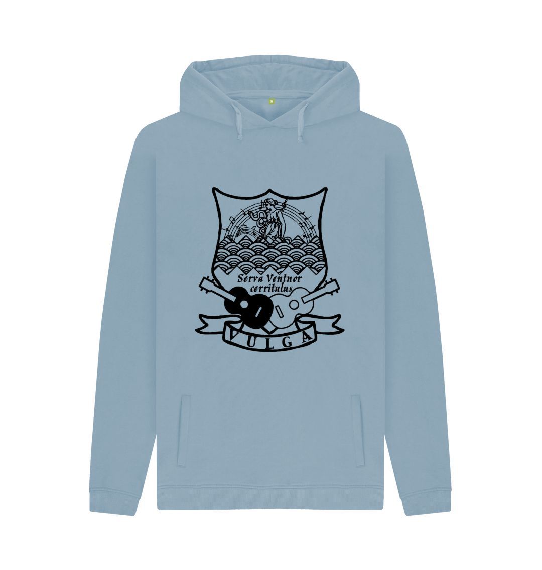 Stone Blue VULGA Hoodie (Black logo)